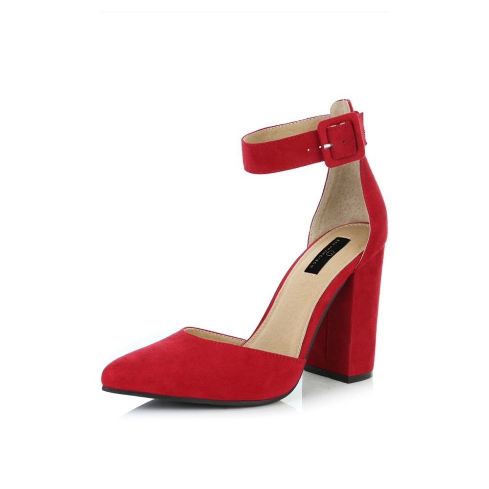 DailyShoes Women's Fashion Pointed Toe Chunky Heels
